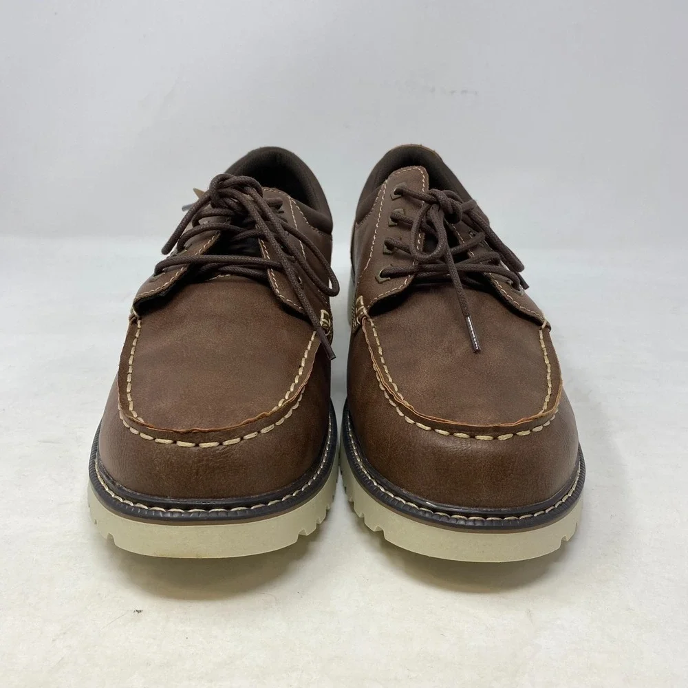 Eddie Bauer Stridertan Lug Sole Casual Shoes Mens 12M Vegan‎ Leather Brown